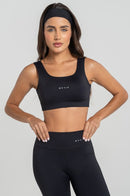 Top Alça Larga Feminino Fitness - Preto