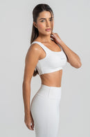 Top Alça Larga Feminino Fitness - Neve
