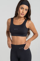 Top Alça Larga Feminino Fitness - Preto