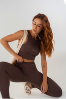 Conjunto Feminino Fitness Top Nadador e Calças - Fondue