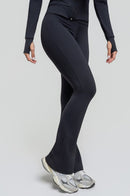 Calças Flare Feminina Fitness - Preto
