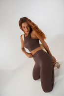 Conjunto Feminino Fitness Top Nadador e Calças - Fondue