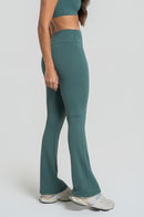 Calças Flare Feminina Fitness - Musgo