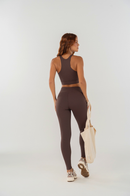 Conjunto Feminino Fitness Top Nadador e Calças - Fondue