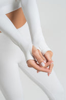Cropped Manga Longa Fitness Feminino - Neve