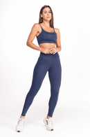 Conjunto Feminino Fitness Básico Calças e Top - Marinho