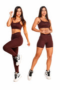 2 Conjuntos Fitness - Castanho