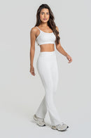 Calças Flare Feminina Fitness - Neve