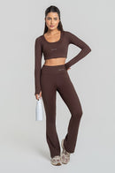 Cropped Manga Longa Fitness Feminino - Fondue
