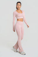 Cropped Manga Longa Fitness Feminino - Pilates