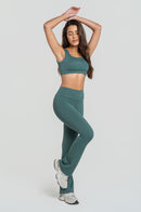Top Alça Larga Feminino Fitness - Musgo