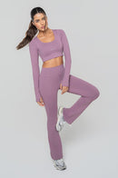 Cropped Manga Longa Fitness Feminino - Encanto
