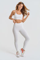 Conjunto Feminino Fitness Básico Top e Calças - Neve