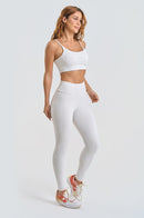 Conjunto Feminino Fitness Básico Top e Calças - Neve