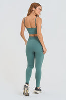 Conjunto Feminino Fitness Básico Top e Calças - Musgo