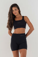 Conjunto Feminino Fitness Top e Calças - Preto