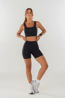 Conjunto Feminino Fitness Top e Shorts- Preto