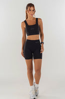 Conjunto Feminino Fitness Top e Shorts- Preto