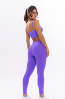 Conjunto Feminino Fitness Básico Calças e Top - Violeta