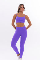Conjunto Feminino Fitness Básico Calças e Top - Violeta