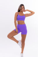 Conjunto Feminino Fitness Básico Shorts e Top - Violeta