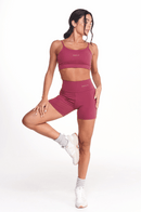 Shorts Fitness Feminino Básico - Bordo