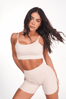 Shorts Fitness Feminino Básico - Off-White
