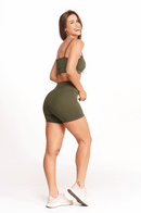 Shorts Fitness Feminino Básico - Militar