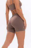 Shorts Fitness Feminino Básico - Coffe