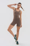 Macaquinho Sirena Movie Fitness - Coffee