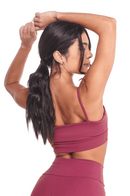 Conjunto Feminino Fitness Básico Calças e Top - Bordô