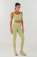 Conjunto Feminino Fitness Top e Calças - Alga
