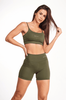 Top Feminino Fitness Básico - Militar