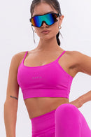 Top Feminino Fitness Básico - Pink Fluor