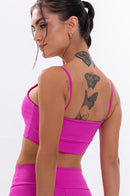Top Feminino Fitness Básico - Pink Fluor